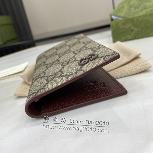 Gucci專櫃古馳最新款飾GG細節長款卡片夾卡包 jh2301型號：768249